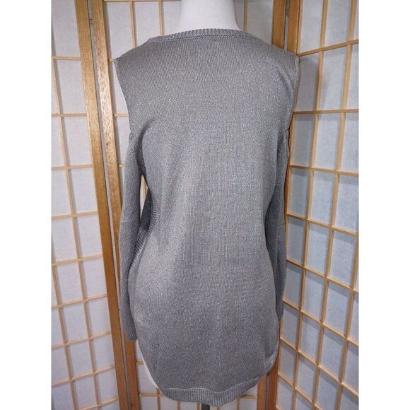 Soho St. Med Silver Cold Shoulder Sweater - Picture 13 of 13
